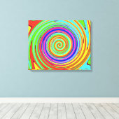 Spiral Hallway Color Swirl Canvas Afdruk (Insitu (Houten vloer))