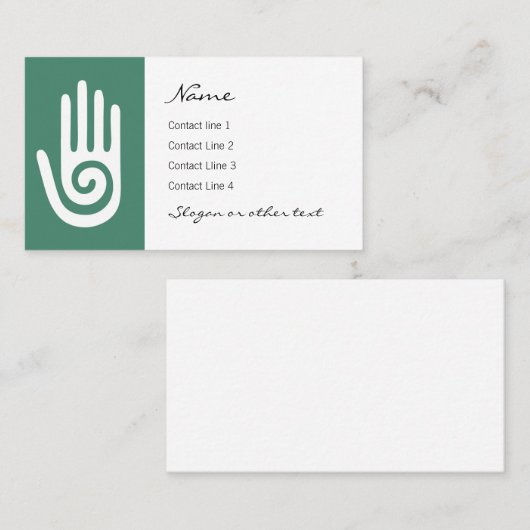 Spiral Hand Healing Symbol Visitekaartje (Voorkant / Achterkant)