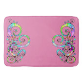 Spiral handgeschilderd ontwerp 1 badmat (Voorkant)