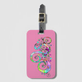 Spiral handgeschilderd ontwerp 1 bagagelabel (Voorkant (verticaal))