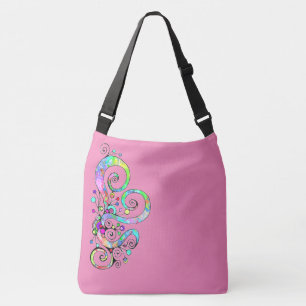 Spiral handgeschilderd ontwerp 1 crossbody tas