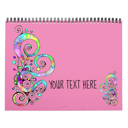 Spiral handgeschilderd ontwerp 1 kalender (Hoes)