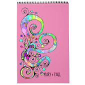 Spiral handgeschilderd ontwerp 1 kalender (Hoes)