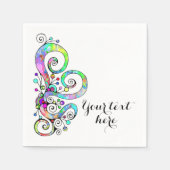 Spiral handgeschilderd ontwerp 1 servet (Voorkant)