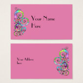 Spiral handgeschilderd ontwerp 1 visitekaartje (Voorkant /achterkant)