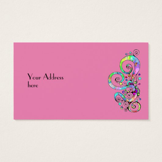 Spiral handgeschilderd ontwerp 1 visitekaartje (Achterkant)