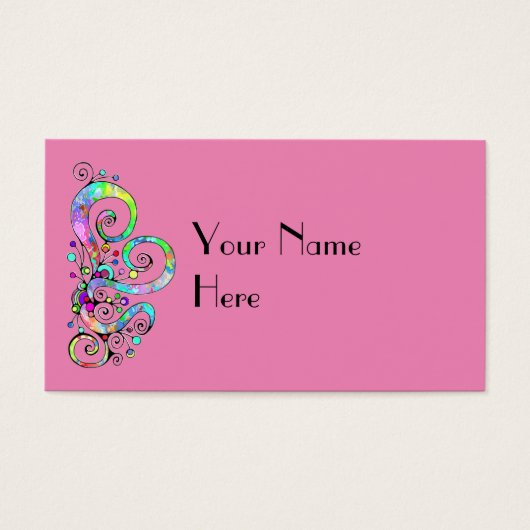 Spiral handgeschilderd ontwerp 1 visitekaartje (Voorkant)
