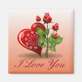 Spiral Heart en Red Rose Magneet (Voorkant)