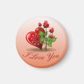 Spiral Heart en Red Rose Magneet (Voorkant)