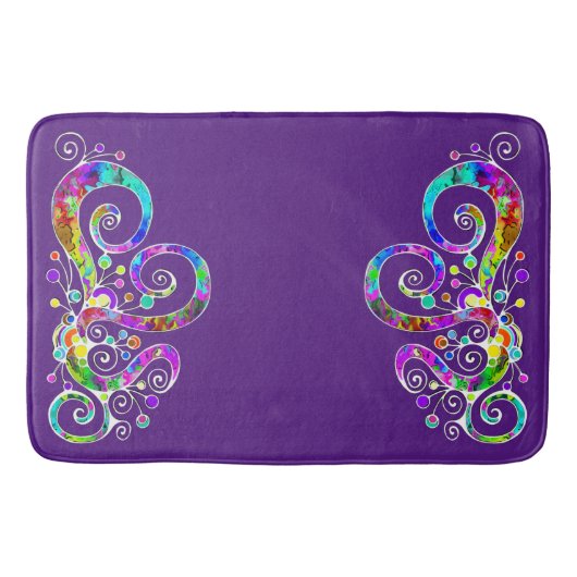 Spiral Heart Hand Gepiliseerd Design 2 Badmat (Voorkant)