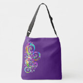 Spiral Heart Hand Gepiliseerd Design 2 Crossbody Tas (Achterkant)