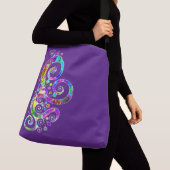 Spiral Heart Hand Gepiliseerd Design 2 Crossbody Tas (Dichtbij)