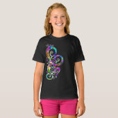 Spiral Heart Hand Gepiliseerd Design 2 T-shirt (Voorkant volledig)