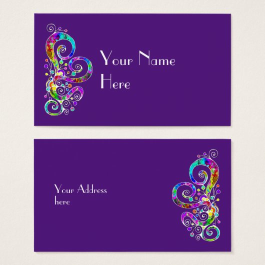 Spiral Heart Hand Gepiliseerd Design 2 Visitekaartje (Voorkant /achterkant)