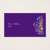 Spiral Heart Hand Gepiliseerd Design 2 Visitekaartje (Achterkant)