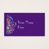 Spiral Heart Hand Gepiliseerd Design 2 Visitekaartje (Voorkant)