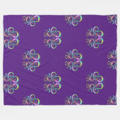 Spiral Heart Hand geschilderd ontwerp 3 Fleece Deken (Voorkant (Horizontaal))