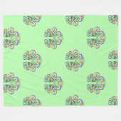 Spiral Heart Hand geschilderd ontwerp 4 Fleece Deken (Voorkant (Horizontaal))
