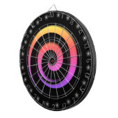 Spiral Hynotische kleuren Regelformaat Dart Board Dartbord (Voorkant Rechts)