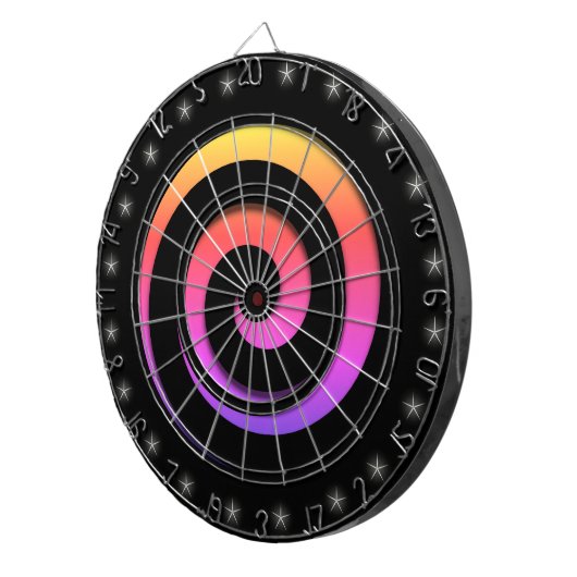 Spiral Hynotische kleuren Regelformaat Dart Board Dartbord (Voorkant Rechts)