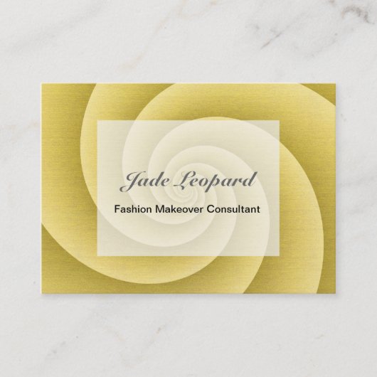 Spiral in goudpenseel Metaal Afdrukken Visitekaartje (Voorkant)