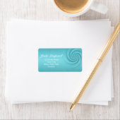 Spiral in Turquoise Borhed Metal Texture Print Etiket (Insitu)