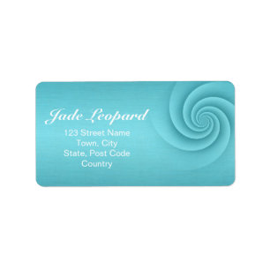Spiral in Turquoise Borhed Metal Texture Print Etiket