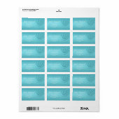 Spiral in Turquoise Borhed Metal Texture Print Etiket (Full Sheet)