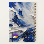 Spiral journal A5 blauw en wit abstract Notitieboek (Achterkant)