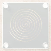 Spiral Keltisch symbool Glazen Onderzetter (Achterkant)