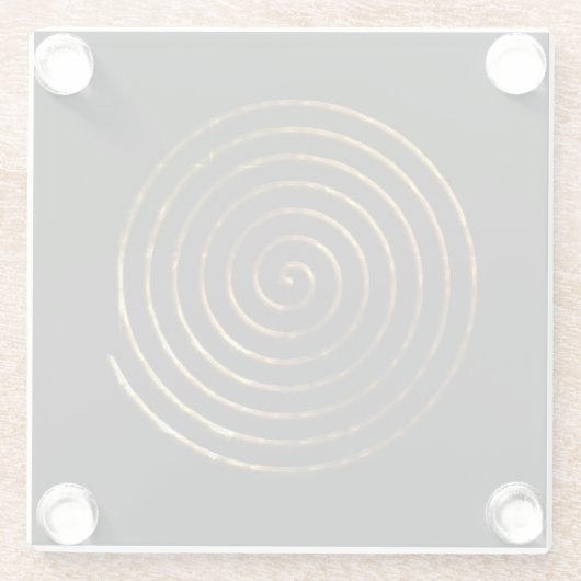 Spiral Keltisch symbool Glazen Onderzetter (Achterkant)