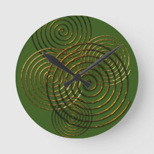 Spiral Keltisch symbool goud metaal Ronde Klok