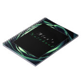 Spiral kunstfoto van groen Roos Notitieboek (Linkerzijde)