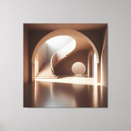 Spiral Light Architecture Canvas Afdruk
