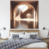 Spiral Light Architecture Canvas Afdruk (Insitu (Slaapkamer))