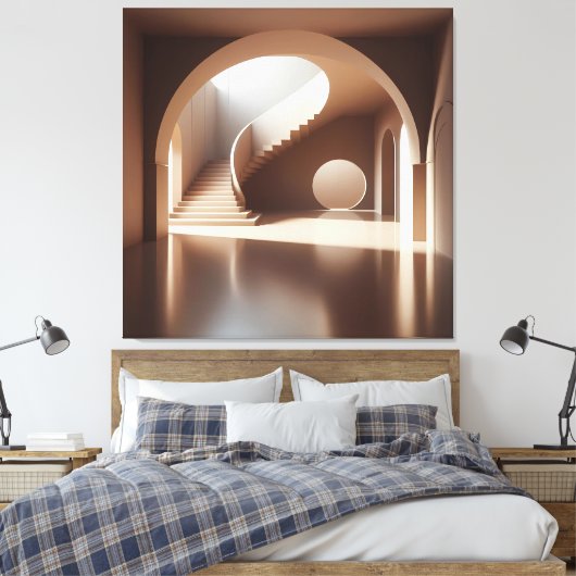 Spiral Light Architecture Canvas Afdruk (Insitu (Slaapkamer))