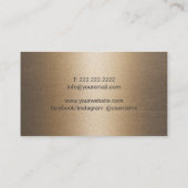 Spiral Mandala Flower Blauwgroen & Gold Spa Salon Visitekaartje (Achterkant)