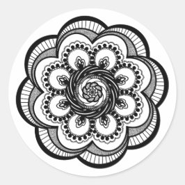 Spiral Mandala Ronde Sticker