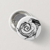 Spiral Mermaid Ronde Button 3,2 Cm (Voorkant /achterkant)