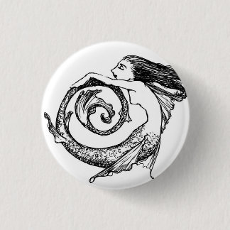 Spiral Mermaid Ronde Button 3,2 Cm