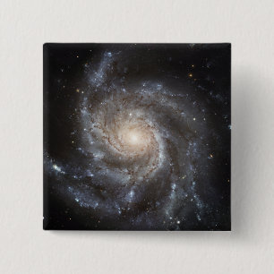 Spiral Messier 101 Vierkante Button 5,1 Cm