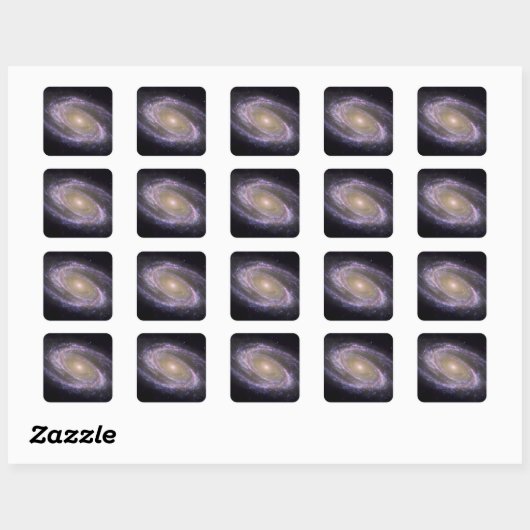 Spiral Messier 81 Vierkante Sticker (Vel)