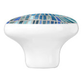 Spiral Mosaic Art - Aquamarijn Keramische Knop (Zijkant)