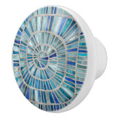 Spiral Mosaic Art - Aquamarijn Keramische Knop (Rechts)