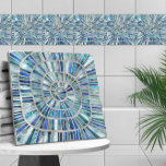 Spiral Mosaic Art - Aquamarijn Tegeltje<br><div class="desc">Spiral Mosaic Art - Aquamarijn</div>