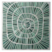 Spiral Mosaic - Pine en Jade Green Tegeltje (Voorkant)