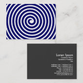 Spiral Motif - Deep Navy and White Visitekaartje (Voorkant / Achterkant)