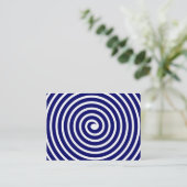 Spiral Motif - Deep Navy and White Visitekaartje (Staand voorkant)