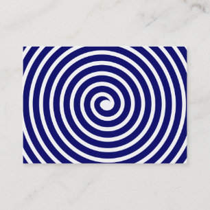 Spiral Motif - Deep Navy and White Visitekaartje