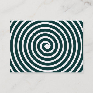 Spiral Motif - Donkergroen en wit Visitekaartje
